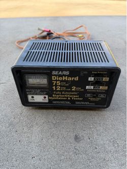 Vintage Sears DieHard 75A 12V Battery Charger Engine Starter Fully Automatic