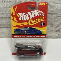 Hot Wheels Classics Red  ‘2006 Customized Volkswagen Drag Truck • Die Cast Metal • Made in Thailand