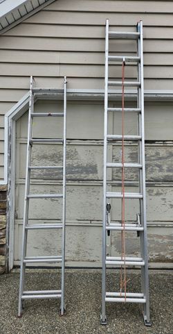 Aluminum ladders. 20' and 16'