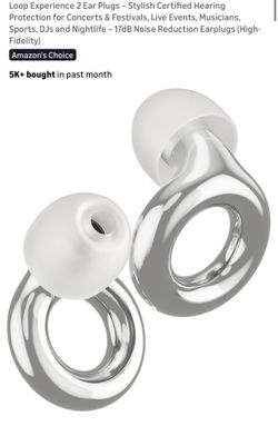 Loop Experience 2 Ear Plugs – Hearing Protection for Concerts & Festivals, Live Events, Musicians, Sports, DJs and Nightlife – 17dB