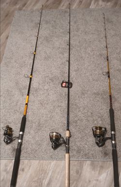 NEW3) PennBattle ll 5000 , 4000  ,3000 on.3 New Ugly stick salwater spinning rods
