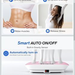 MERACH Vibration Plate Exercise Machine, Whole Body Workout Equipment for Women, Bluetooth and Silicone Pedal, Vibration Plate with Auto Mode, Vibrate