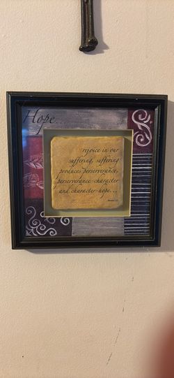 Romans 5:3 Hope Scripture Shadow Box Frame
