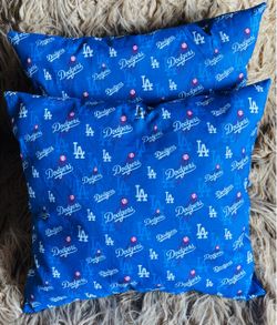 Los Angeles Dodgers  Pillow Set Handmade Hard to Find 16”x16” One of a Kind