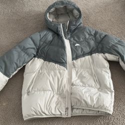 Gray Nd White Nike Jacket 