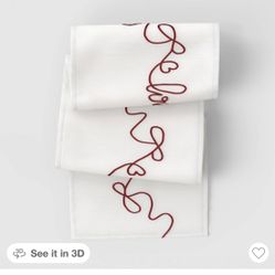 Red Ribbon Love Table Runner