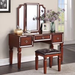 New Vanity Set  With Stool / Free Delivery 
