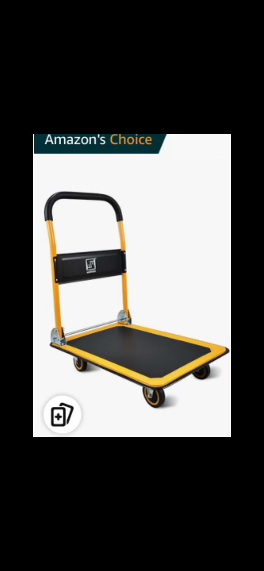 Yellow Dolly Push Cart