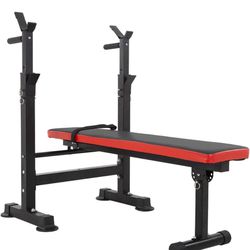PayLessHere Adjustable Weight Bench with Barbell Rack,