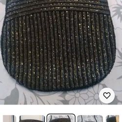 Brilliant Beaded Sparkling Black Purse Dress/Casual Never Used Clean Beautiful 