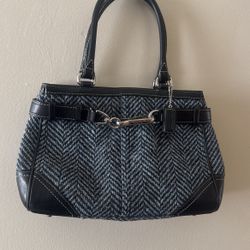 Herringbone Satchel Coach Purse