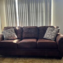 97” Faux Leather Sofa