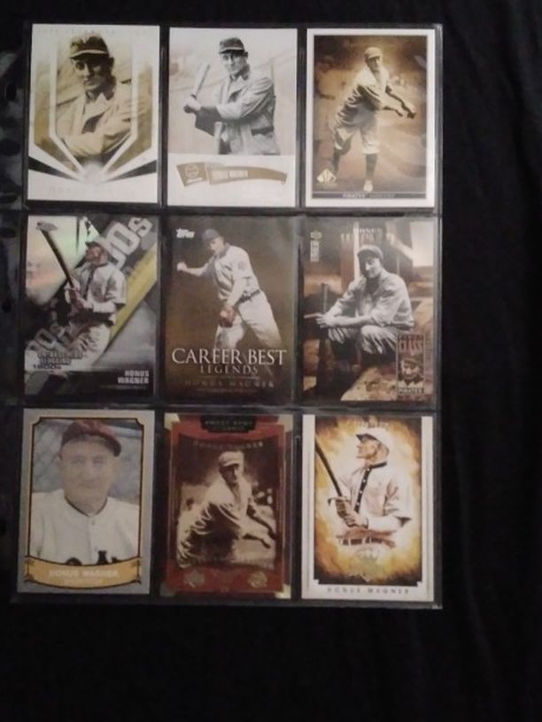 (9) Different HONUS WAGNER Baseball Card Lot Pittsburgh Pirates