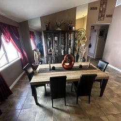 Table / Hutch For Sale  Or Separate  $800 Table / $600 Hutch OBO 