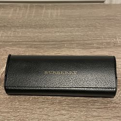 Burberry Black Leather Glasses Case Only Sunglasses Hard Shell Eyewear