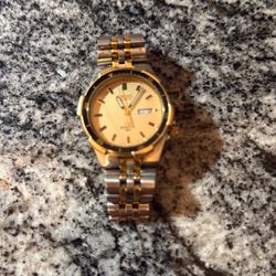 Men’s Seiko Watch Golden Silver