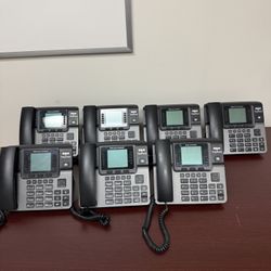 Lot Of 7 RCA Unison U1000 4-Line Landline Telephones Work Deskphones