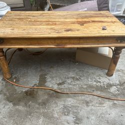 Real Wood Coffe Table And Side Table