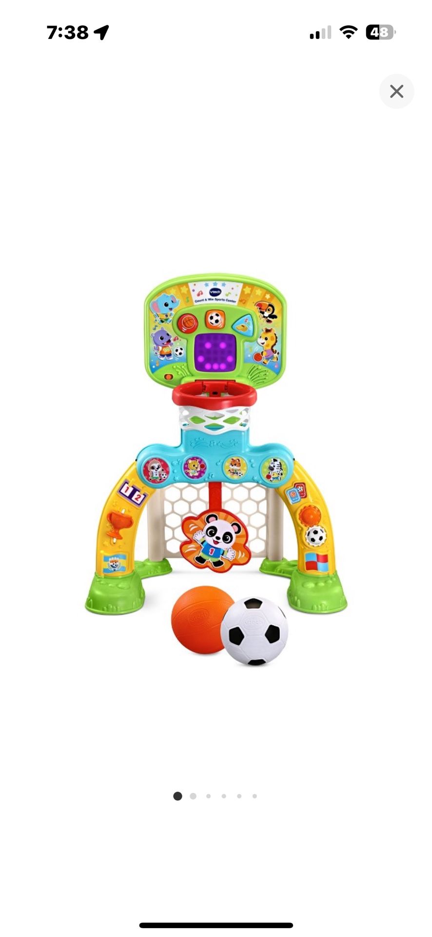 VTech Count & Win Sports Center with Basketball and Soccer Ball