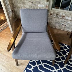 Mid-Century Modern Accent Chair (gray)
