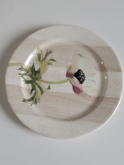 Vintage Gien France "Anémones" 2002 Wine Bottle Coaster 5”