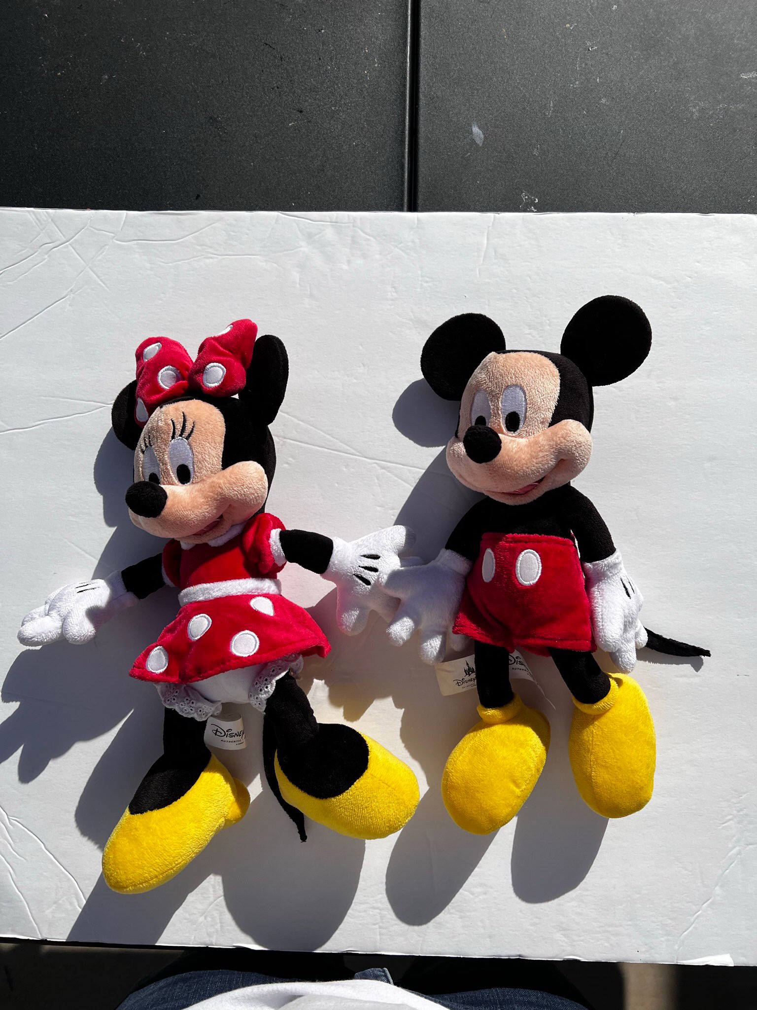 Mickey Mouse and Minnie mouse plush dolls