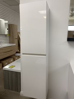 Wall mount side ca cabinet for bathroom 59”H x 16”x12” depth