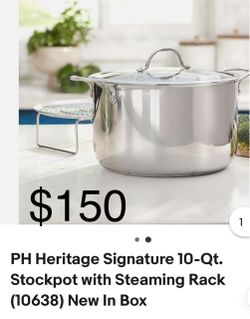 Princess house 10qt pot with steaming rack