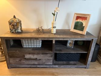 Ashley tv stand grey/brown wash)