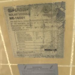 Sharp Solar Panels 165w