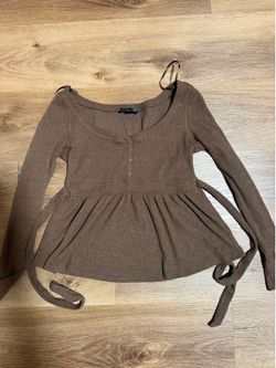 Brown long sleeve shirt
