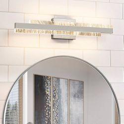 Bathroom Vanity Light Brushed Nickel 24 inch - 28W Dimmable LED Bath Bar Light Fixtures Over Mirror