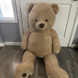 Big Plush 4 Foot Teddy Bear Extra Soft 48 inch Beige Tan Jumbo Stuffed Animal 