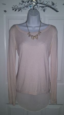 Express Rose Pink Light Sweater size Large