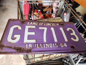 Two 1964 matching license plates