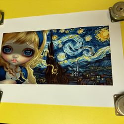 Jasmine Beckett Griffith, Alice in the starry night standard signed print