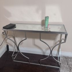Silver Glass Table 