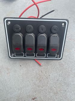 Marine Boat 4 Gang Waterproof Switch Panel $30 Firm on Price