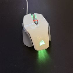 Corsair M65 RGB Elite Tunable FPS Gaming Mouse in white. 