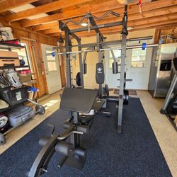 Smith Machine 2001 | Multi-Use Adj Bench | Gym Equipment | Fitness | Squat Rack | Excercise |🔴WEIGHTS AND BARBELL SOLD SEPARATELY 🔴 FREE DELIVERY 🚚