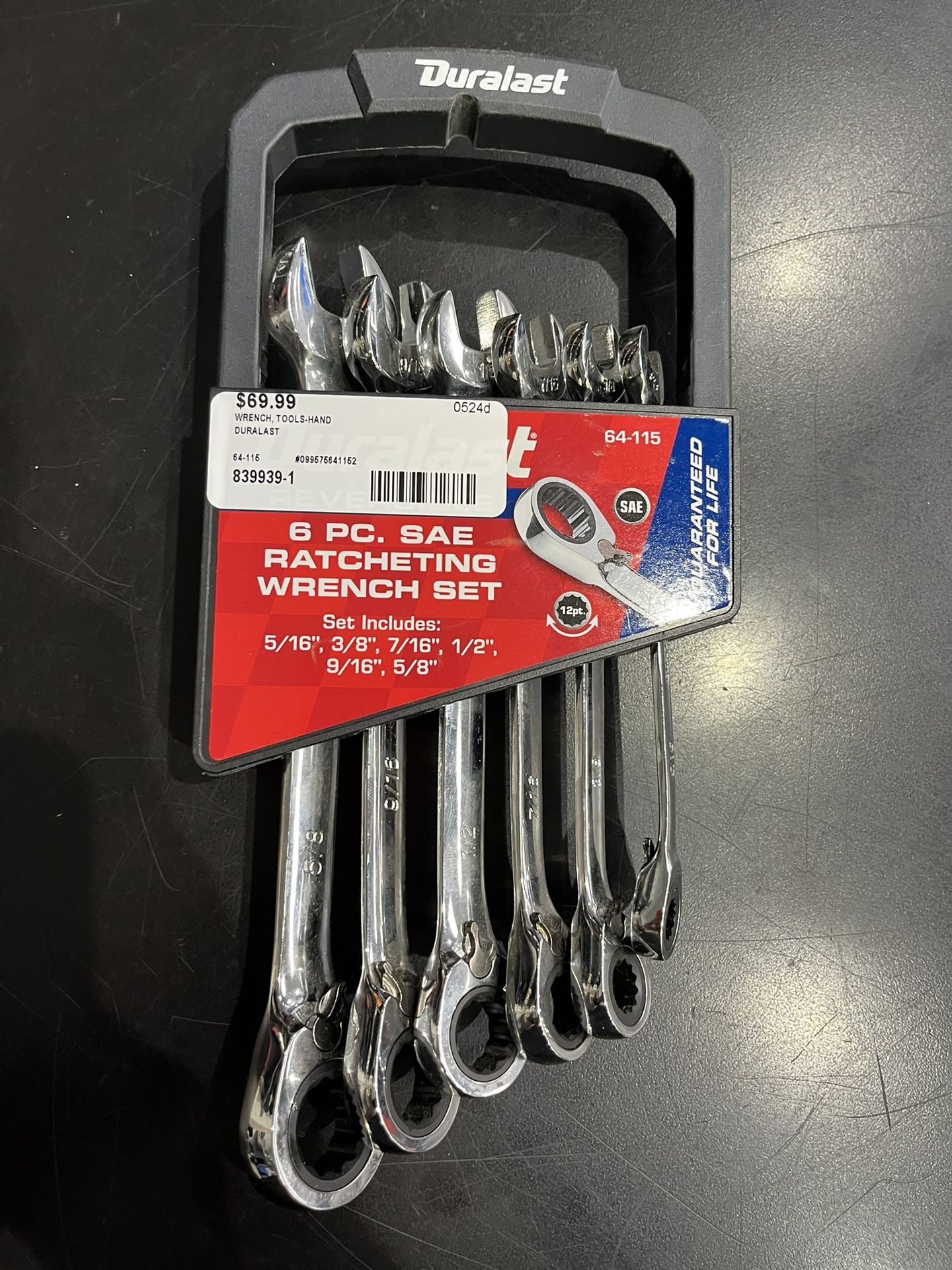 6 Pc Ratcheting Wrench Set (839939-1)