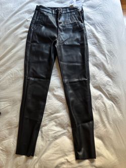 Zara leather high waisted skinny pants