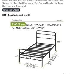 Twin bed frame