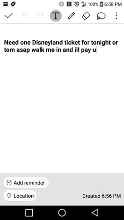 Disneyland ticket asap