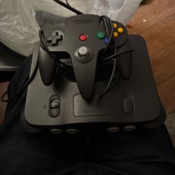 Nintendo 64 Con Sus Cables Y Todo