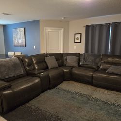 Sectional 6 Piece Couch With Arm Chair
