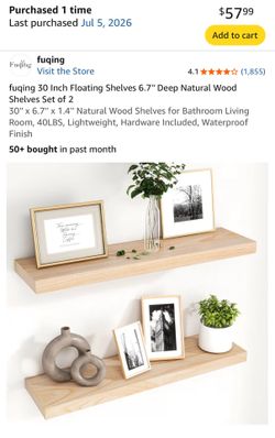 Brand new 30 inch floating shelves