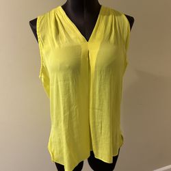 Vince Camuto Vibrant Yellow Sleeveless Blouse size M