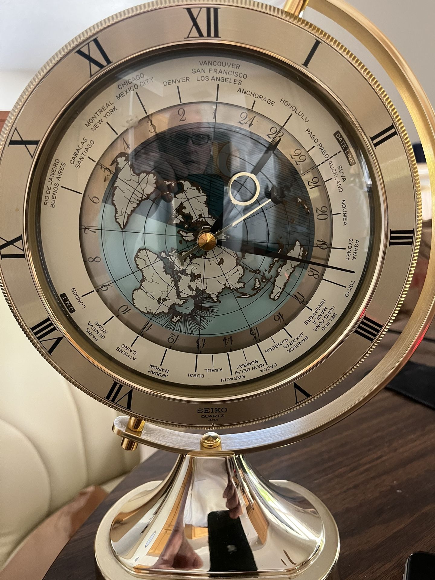 Seiko World Globe Quartz Desk Clock
