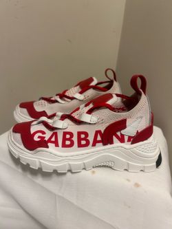 $545 Dolce & Gabbana White Unisex Kid's Daymaster Mesh Sneaker Shoe US8/8.5